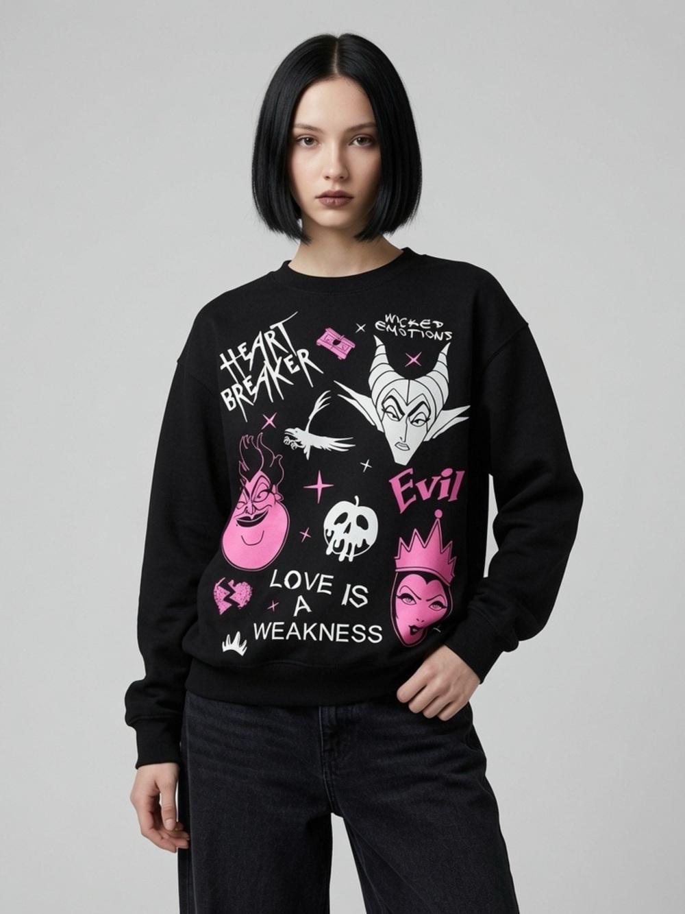 Disney Black Villains sweatshirt sz xxs